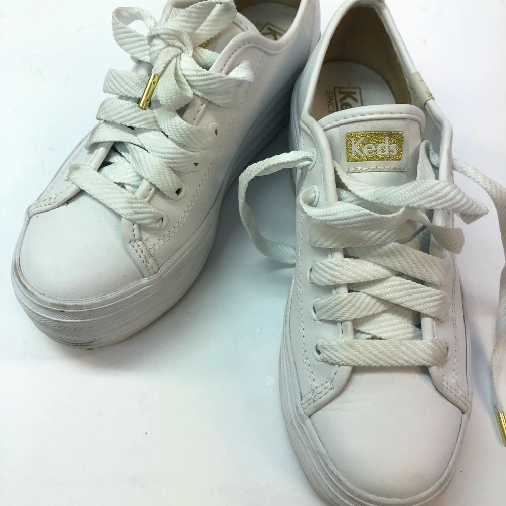 Keds White Double Platform  Sneakers sz 5.5